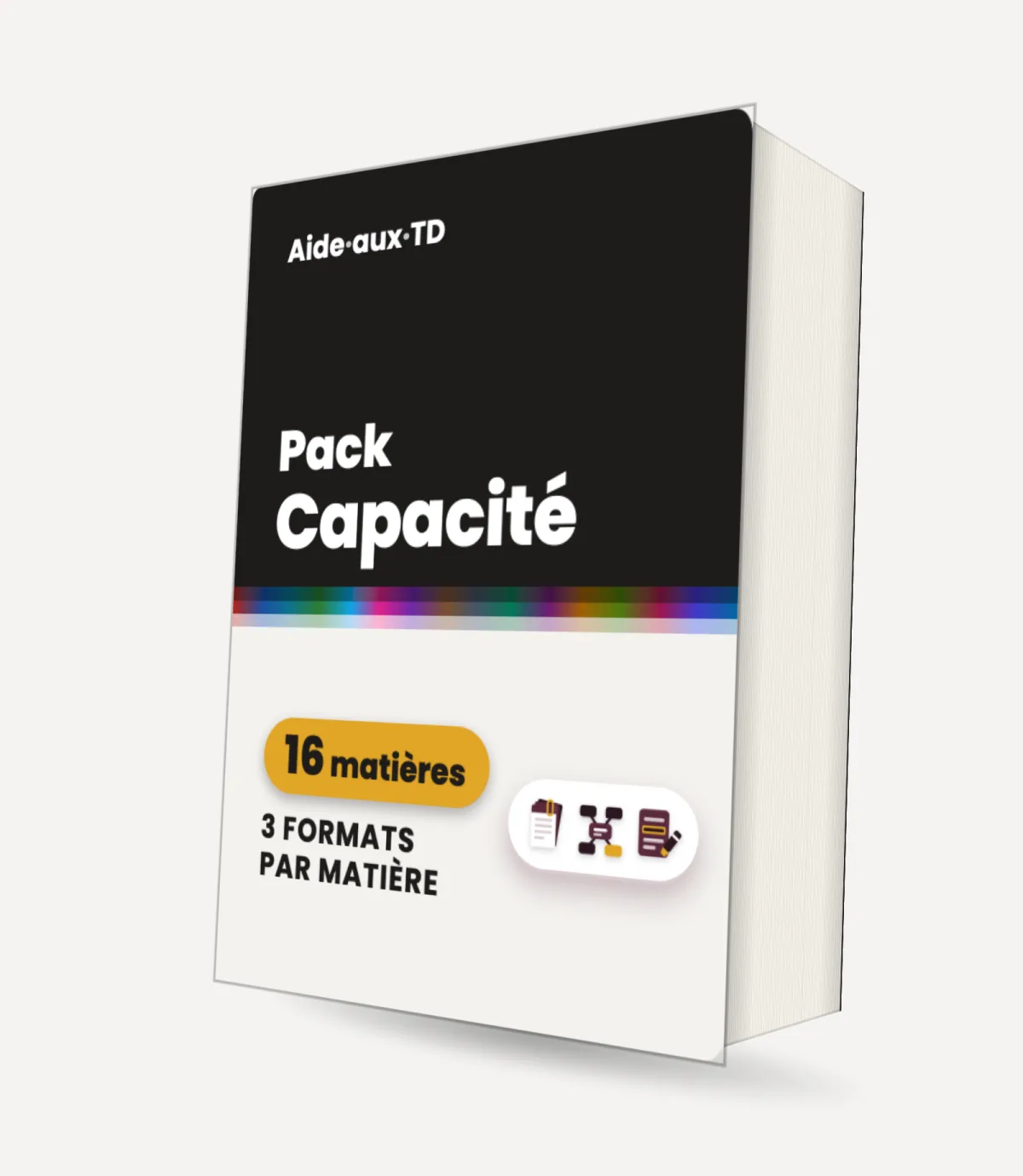 Pack 3 formats : Capacité