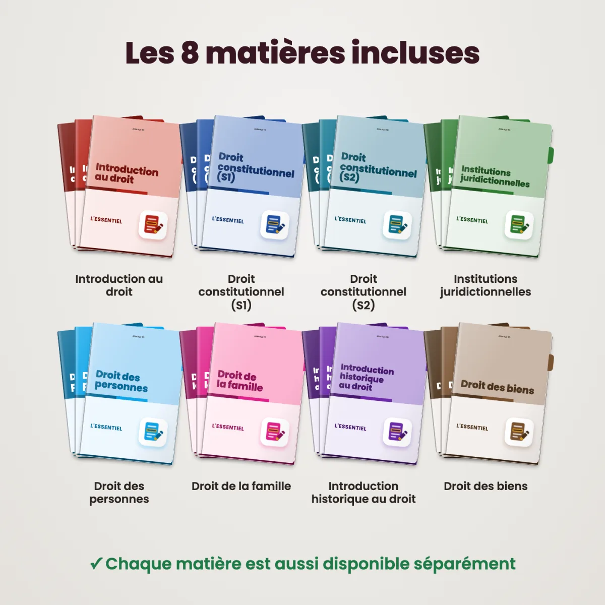 Pack 3 formats : L1 : Matières incluses