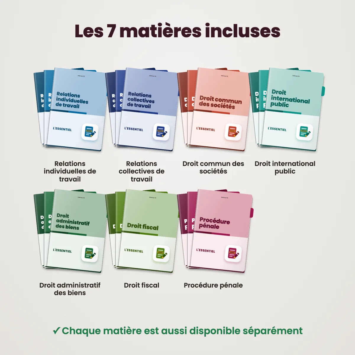 Pack 3 formats : L3 : Matières incluses