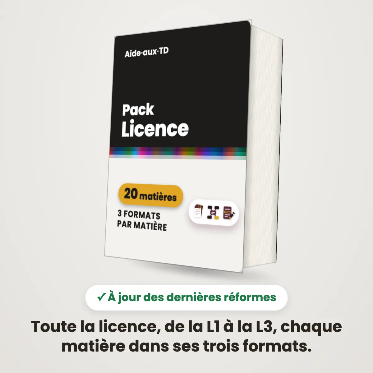 Pack 3 formats : Licence de droit : Couverture