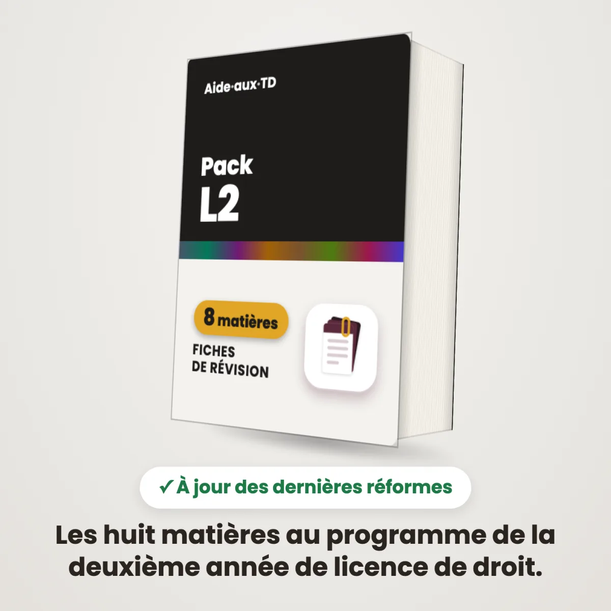 Pack fiches de droit L2 : Couverture