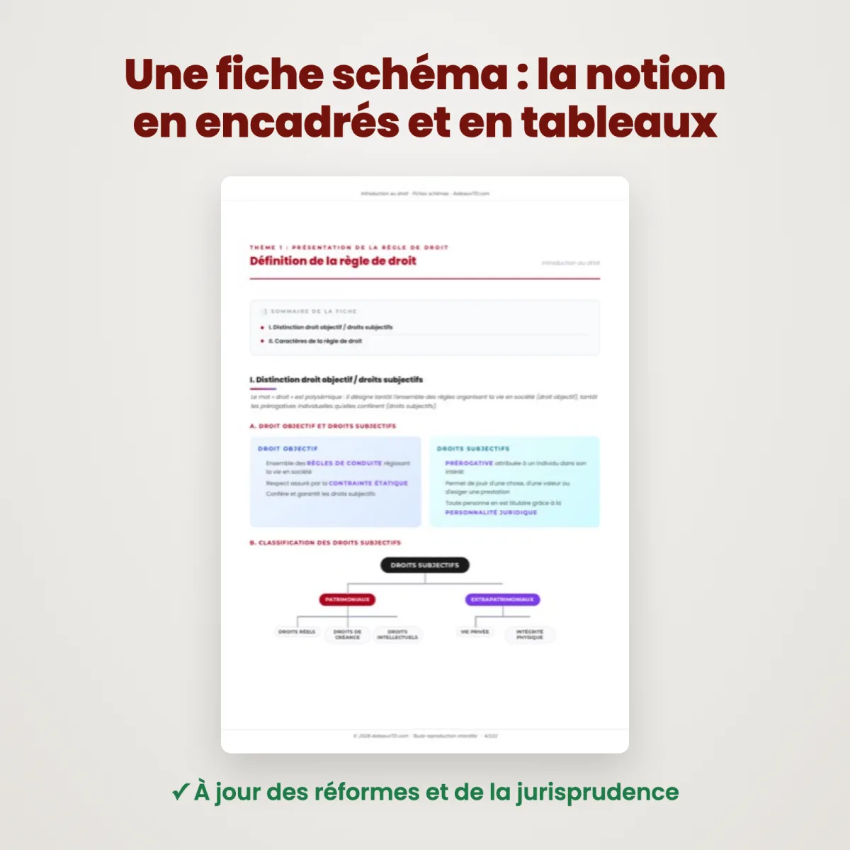 Fiches schémas : Introduction au droit : Extrait